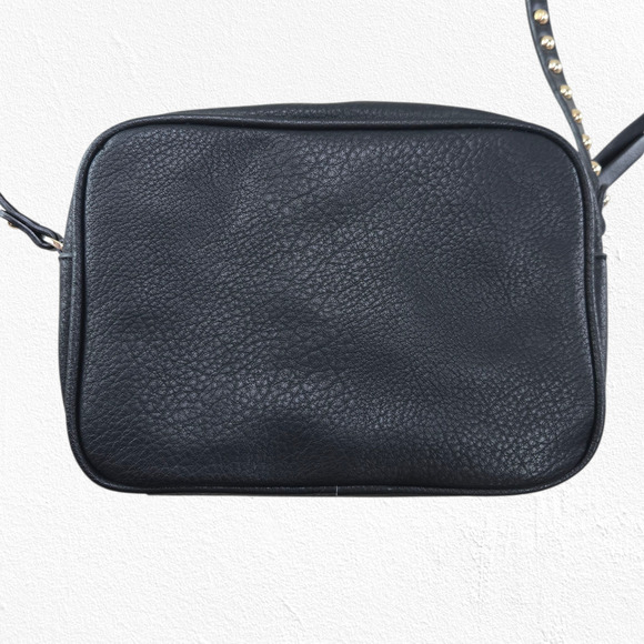 Steve Madden Braye Black Crossbody Bag Boho Embroidered Floral Studded Purse - Picture 13 of 13